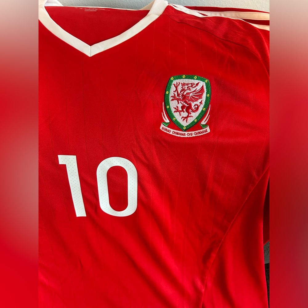 Adidas Authentic Wales National Team Aaron Ramsey #10 Soccer Jersey Men’s Sz XXL - Picture 4 of 9